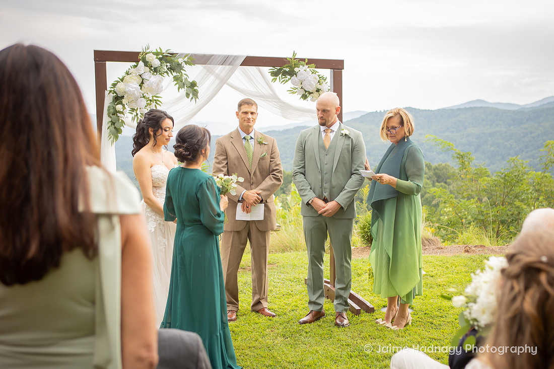 Asheville Wedding Ceremony Photography in the Mountains