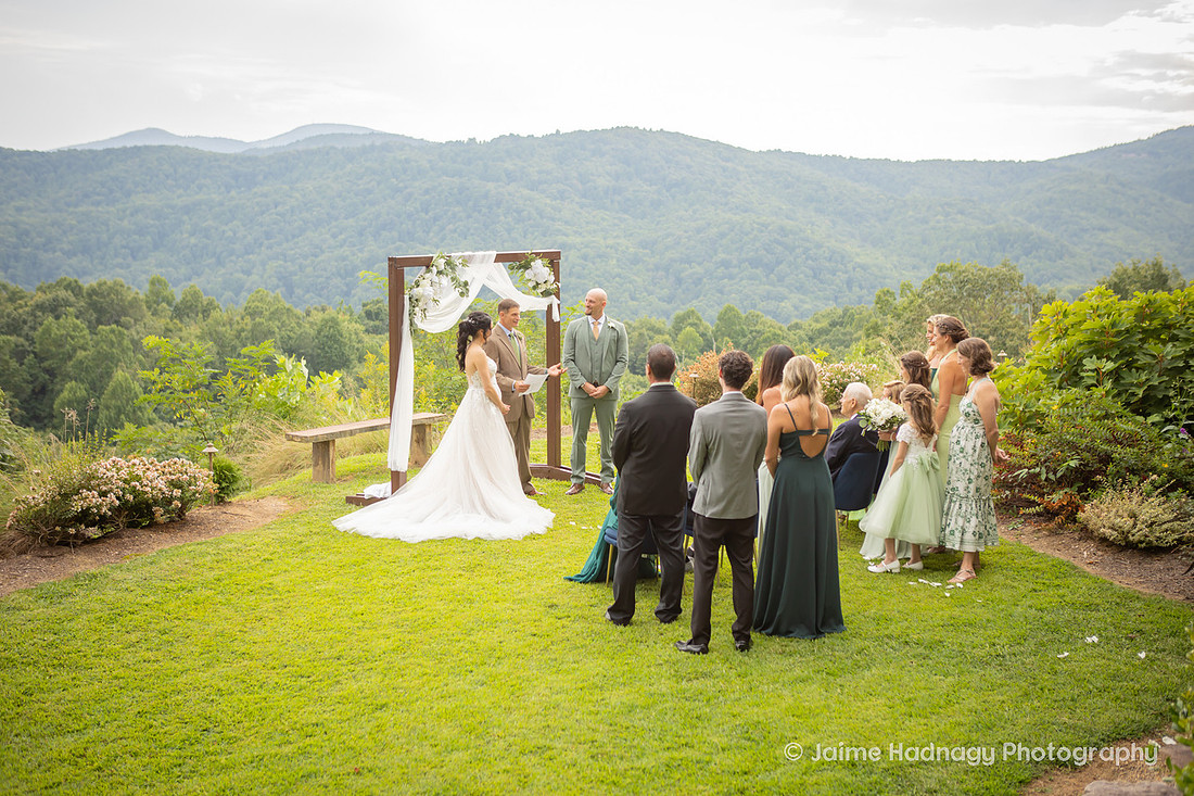 Asheville Wedding Ceremony Photography in the Mountains