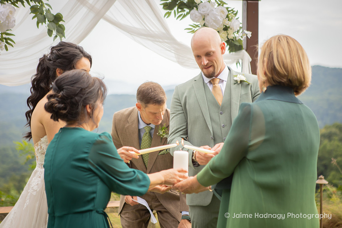 Asheville Wedding Ceremony Photography in the Mountains