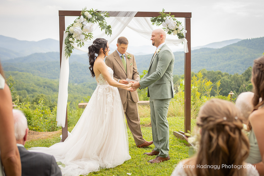 Asheville Wedding Ceremony Photography in the Mountains