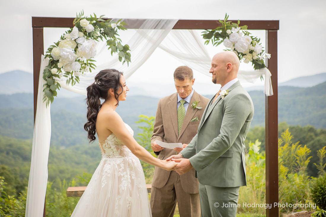 Asheville Wedding Ceremony Photography in the Mountains