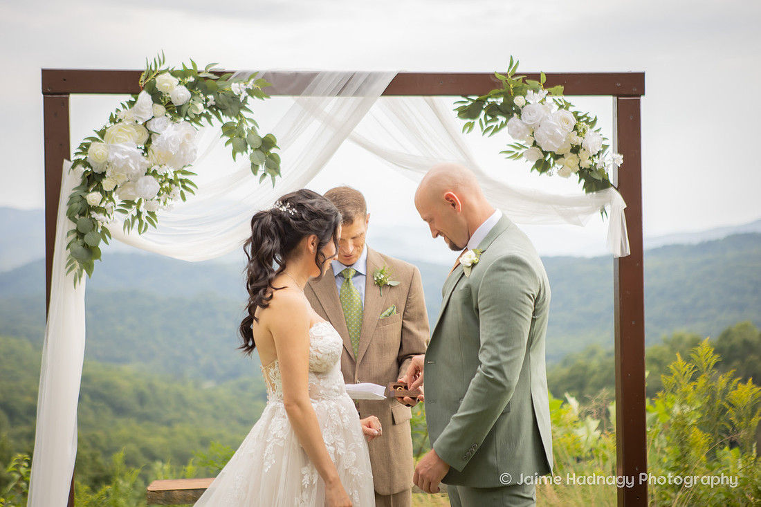Asheville Wedding Ceremony Photography in the Mountains