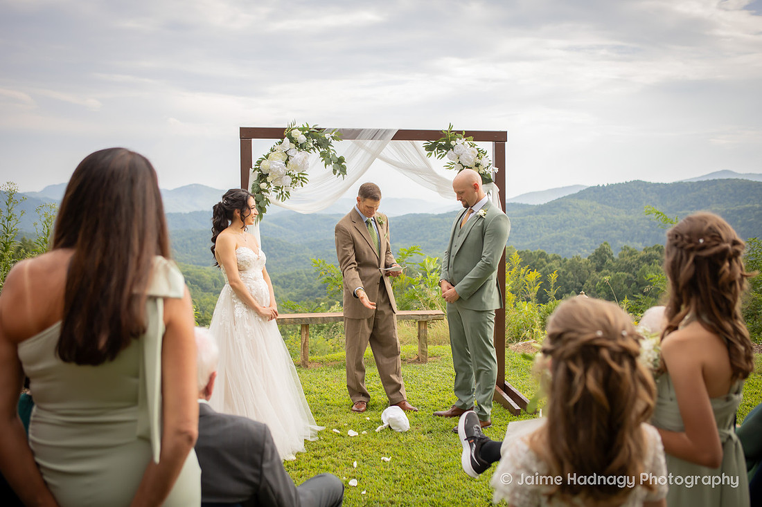 Asheville Wedding Ceremony Photography in the Mountains