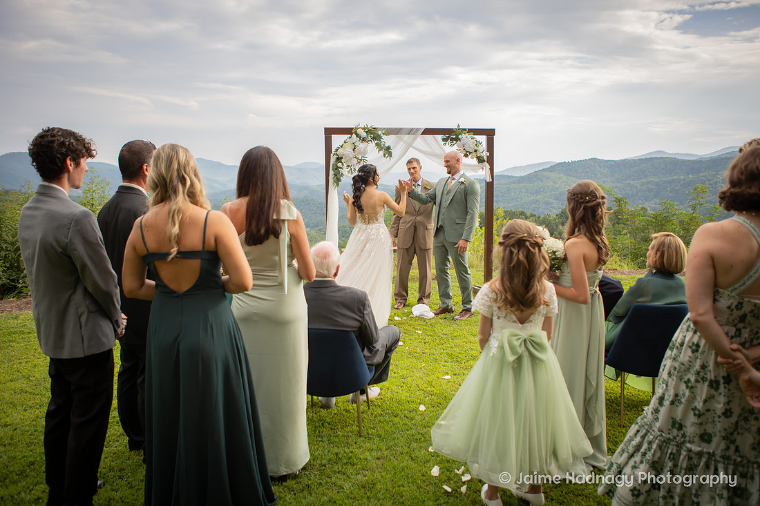 Asheville Wedding Ceremony Photography in the Mountains