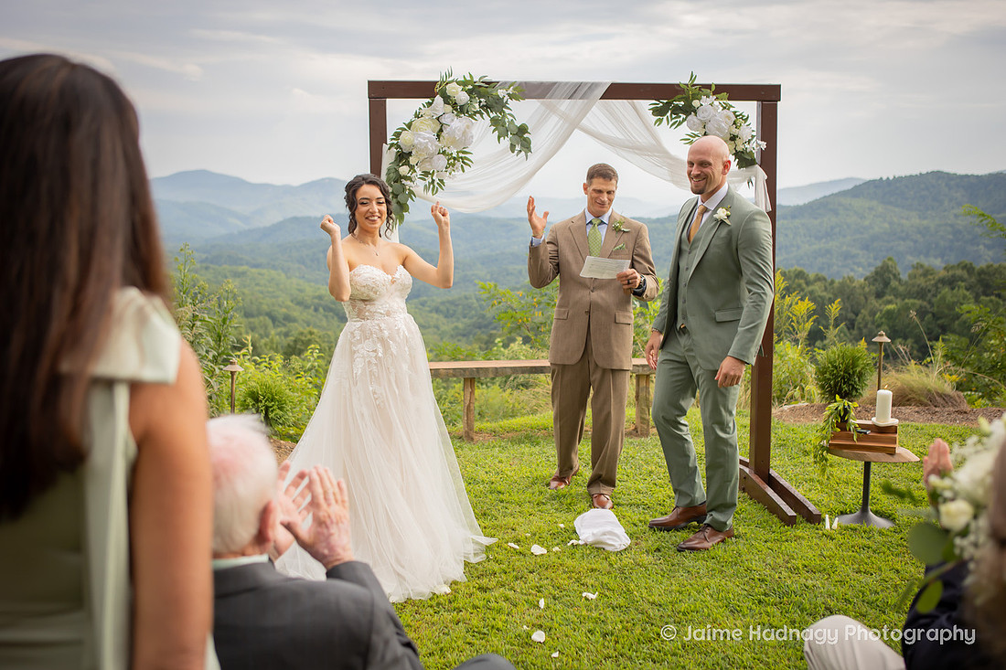 Asheville Wedding Ceremony Photography in the Mountains