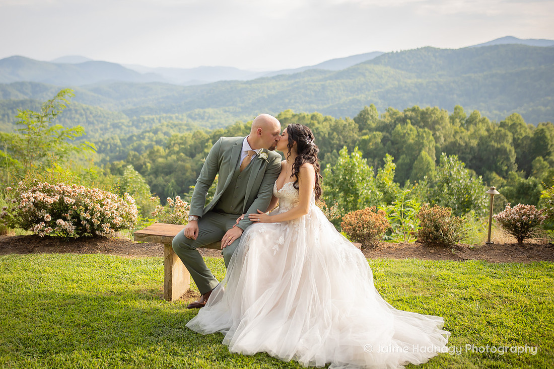 Wedding Photos with Dog and Family | Asheville Elopement Photographer
