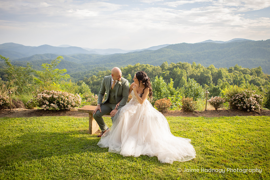 Wedding Photos with Dog and Family | Asheville Elopement Photographer