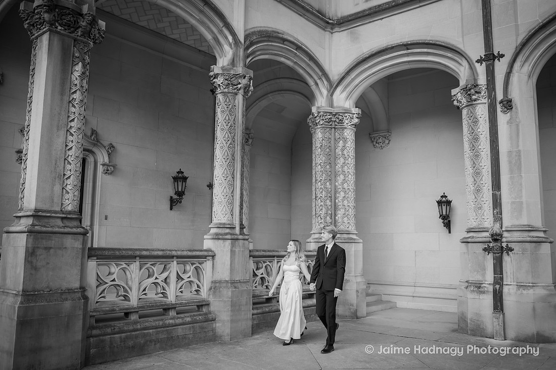 Engagement Photos at the Biltmore Estate Near the House