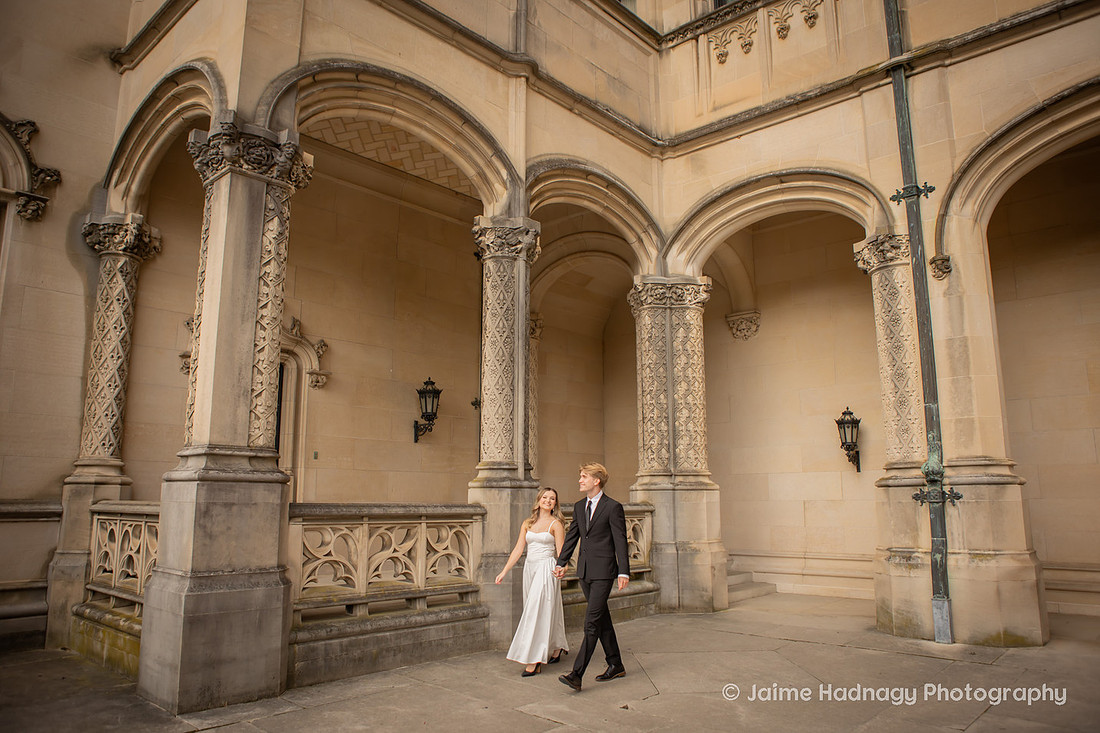 Engagement Photos at the Biltmore Estate Near the House