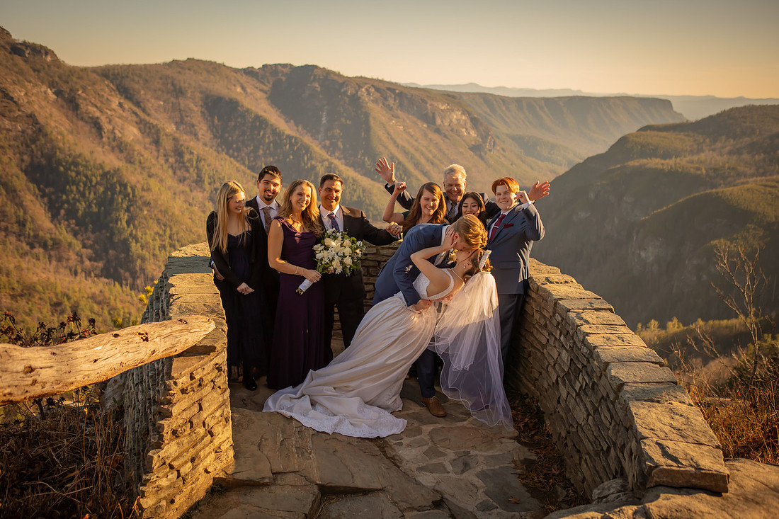 Epic Mountain View Adventure Elopement in Western NC