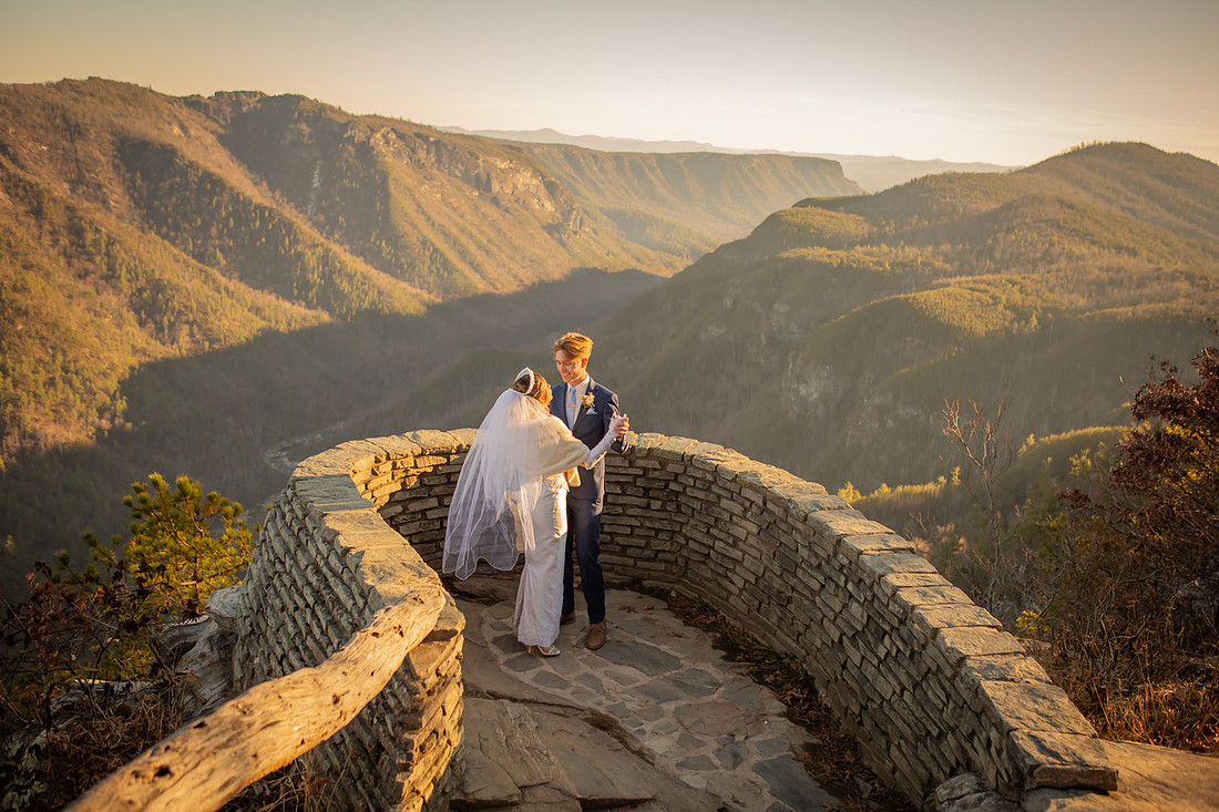 Epic Mountain View Adventure Elopement in Western NC