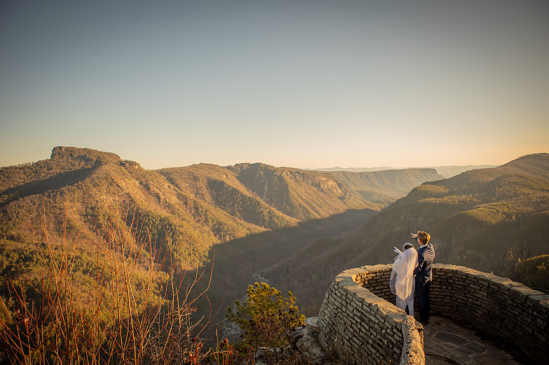 Epic Mountain View Adventure Elopement in Western NC
