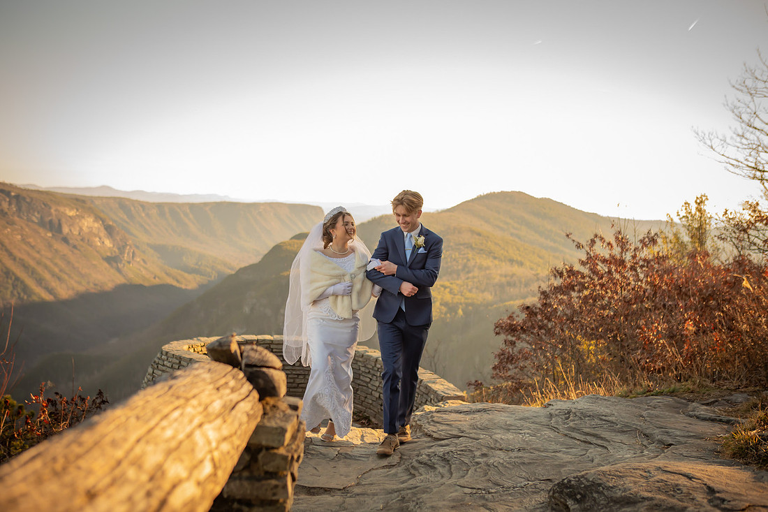 Epic Mountain View Adventure Elopement in Western NC