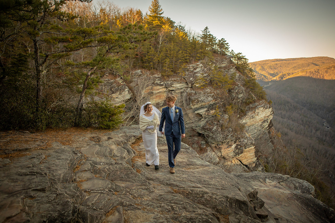 Epic Mountain View Adventure Elopement in Western NC