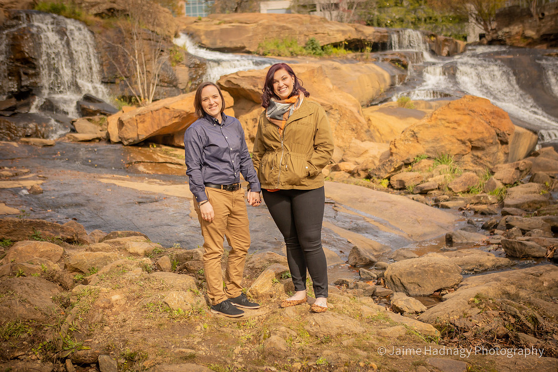 Engagement Session at Falls Park Greenville | Asheville Photographer