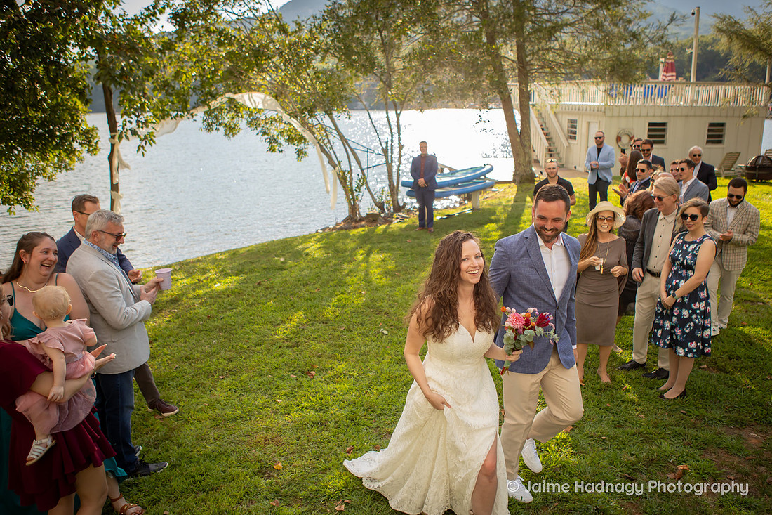 Wedding in Backyard at Lake Lure | Western NC Photographer