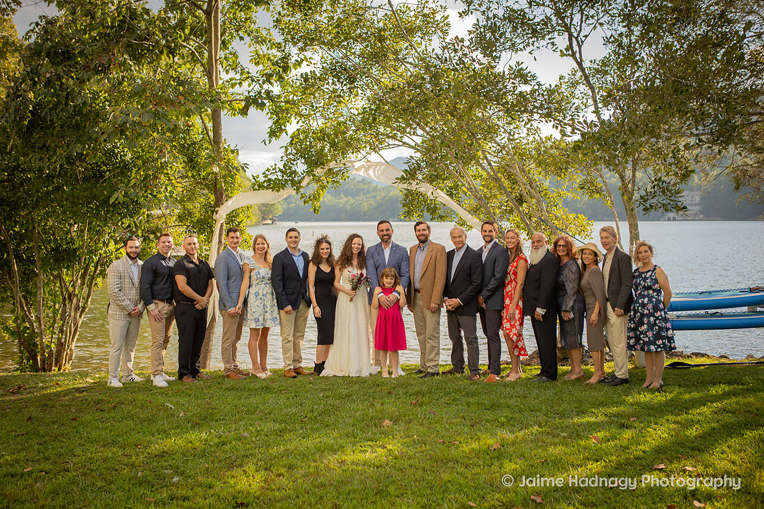 Wedding in Backyard at Lake Lure | Western NC Photographer