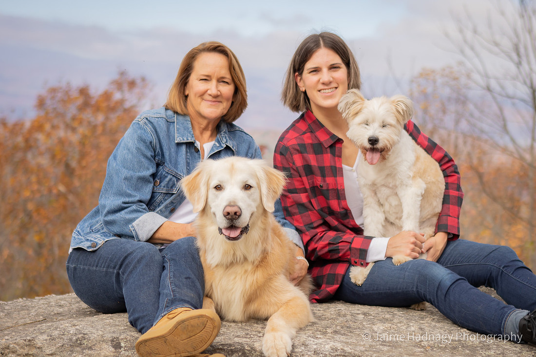 Senior Dog Family Photos Outdoors | End Of Life Shoot | Asheville Pet Photographer