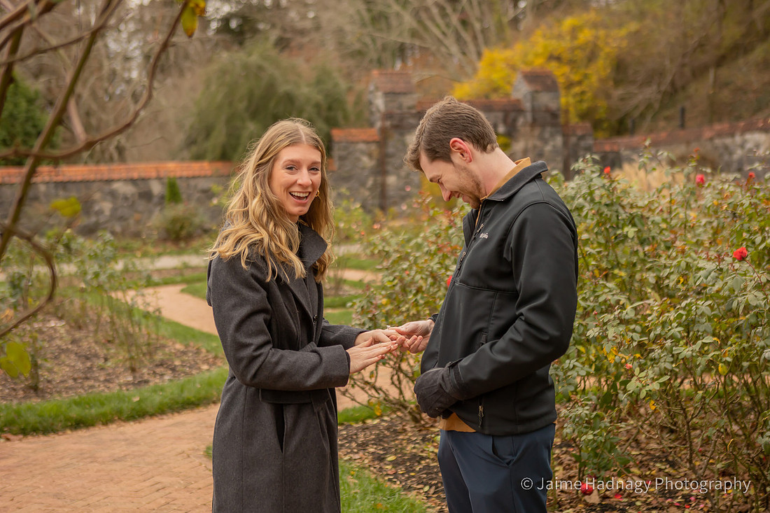 Proposal in the Biltmore Estate Rose Garden | Asheville Engagement Photographer