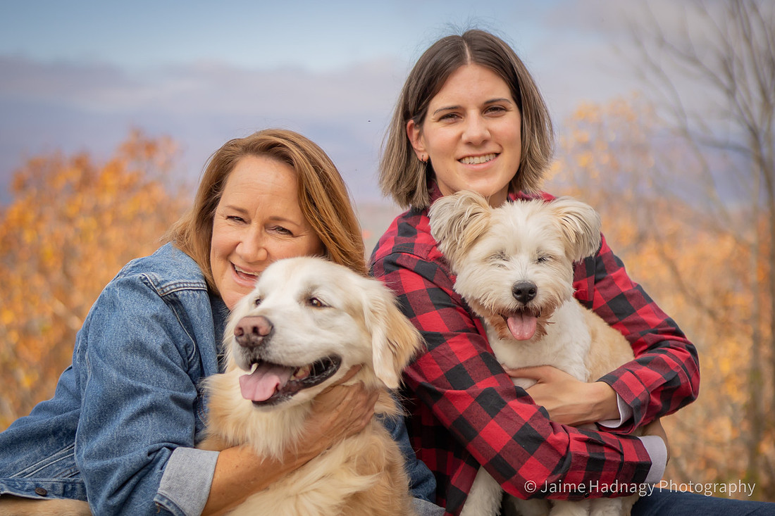 Senior Dog Family Photos Outdoors | End Of Life Shoot | Asheville Pet Photographer