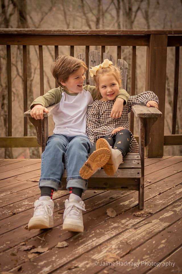 Family Photos with Kids | Black Mountain Photographer |Outside Cabin