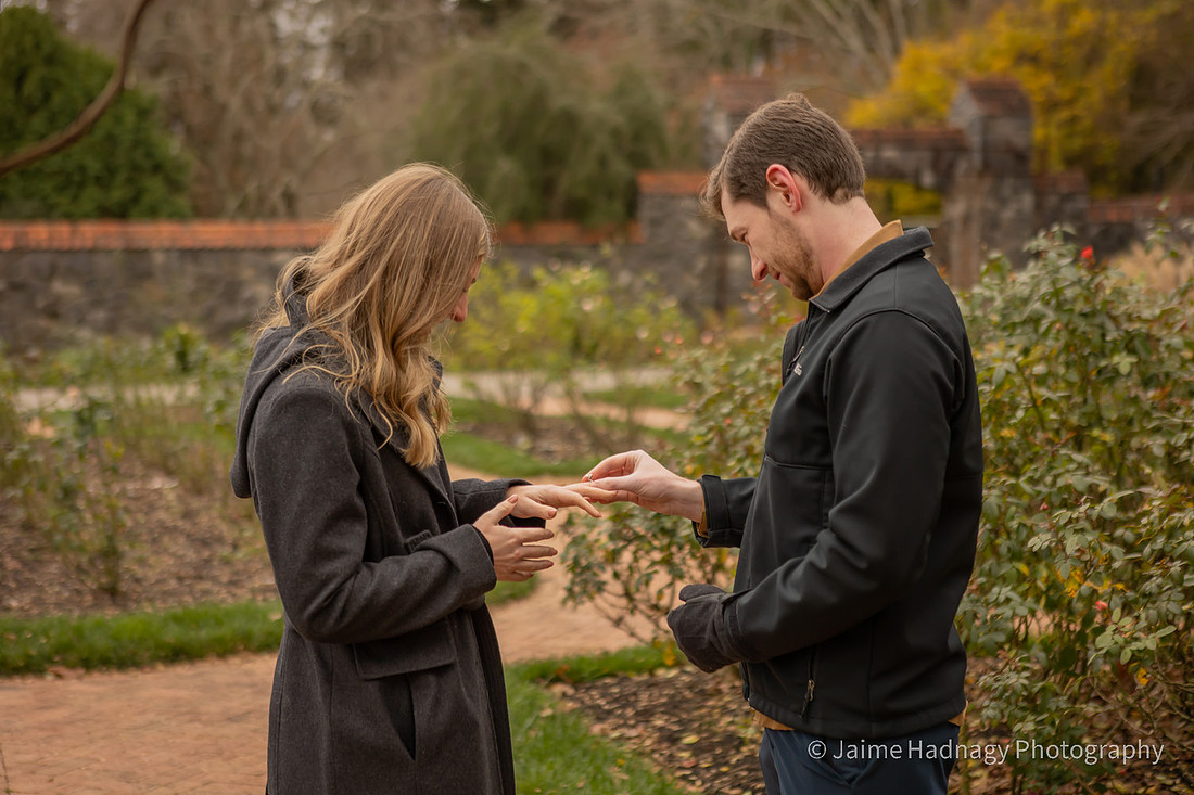 Proposal in the Biltmore Estate Rose Garden | Asheville Engagement Photographer