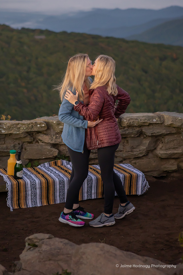 lgbtq double surprise proposal in the mountains | asheville photographer