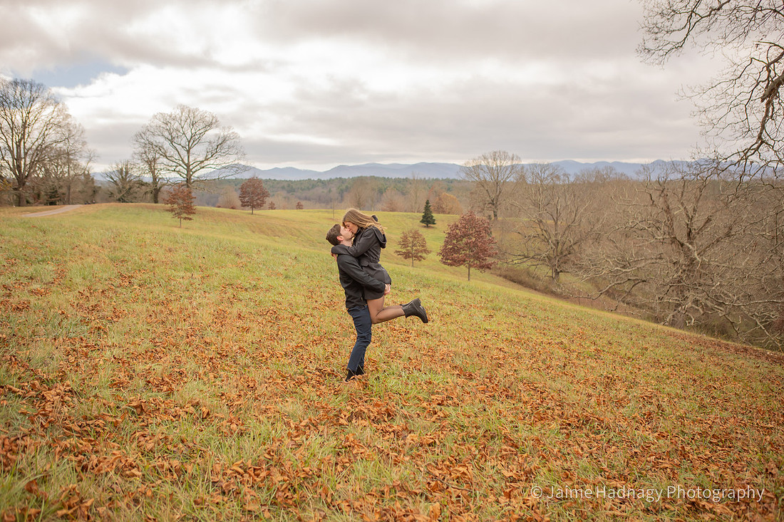 Winter Proposal in the rose garden at Biltmore House | Asheville Photography