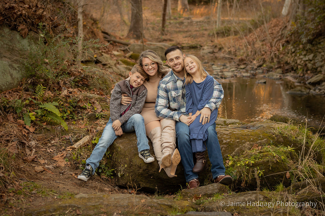 Family Portrait in Asheville by a River