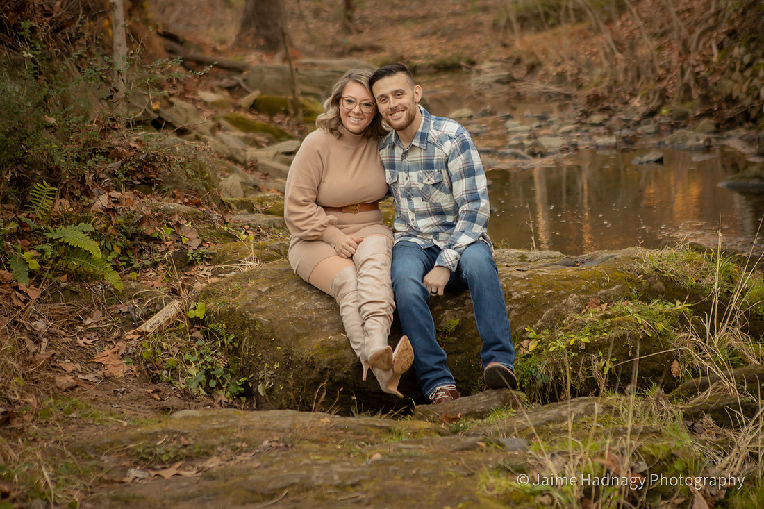 Family Photo Session in Asheville at Botanical Gardens by the river