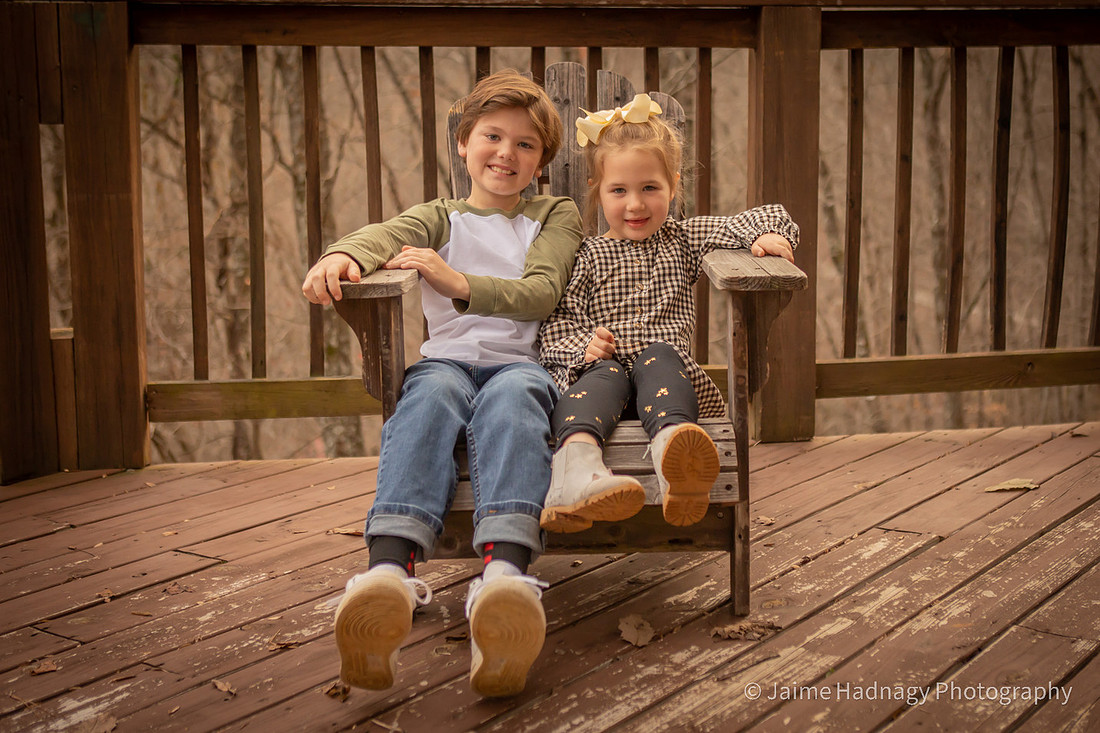 Family Photos with Kids | Black Mountain Photographer |Outside Cabin