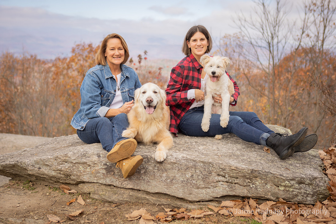 Senior Dog Family Photos Outdoors | End Of Life Shoot | Asheville Pet Photographer