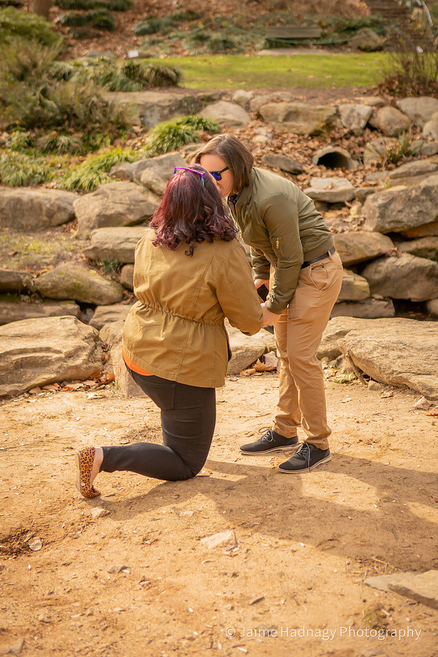 Surprise Proposal At Falls Park | Asheville Photographer Greenville