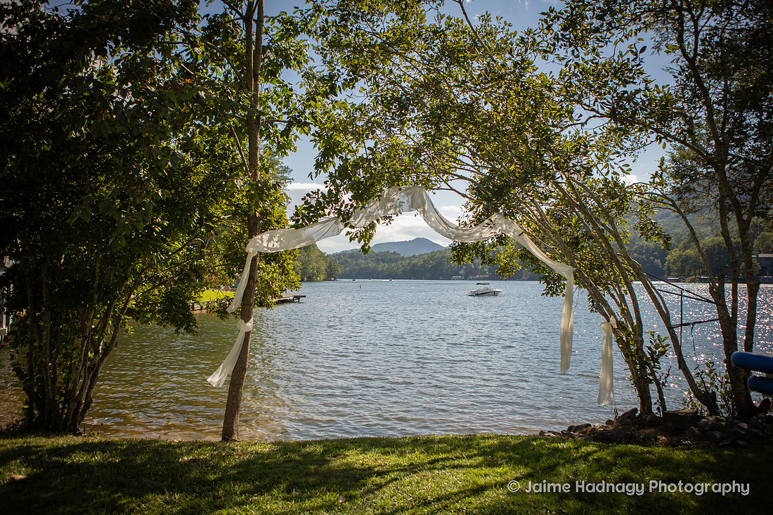 Wedding on Lake Lure at Vacation Home AirBnb
