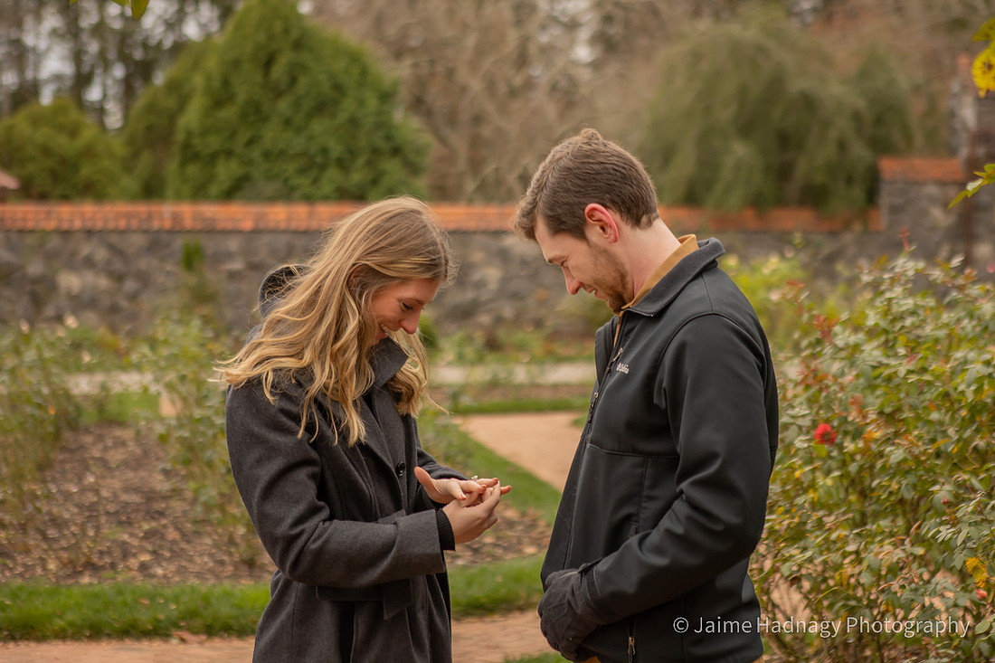 Proposal in the Biltmore Estate Rose Garden | Asheville Engagement Photographer