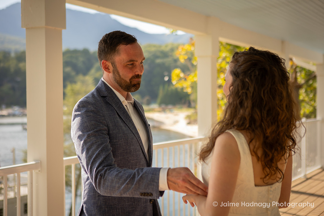 Wedding on Lake Lure at Vacation Home AirBnb