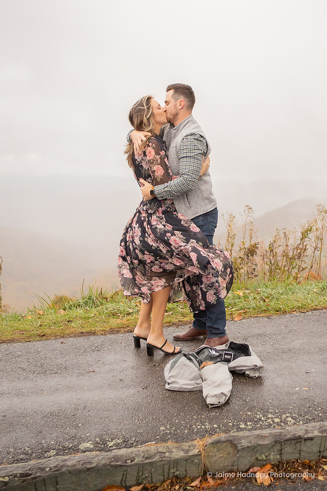 Proposing in the rain | Asheville Engagement Photographer