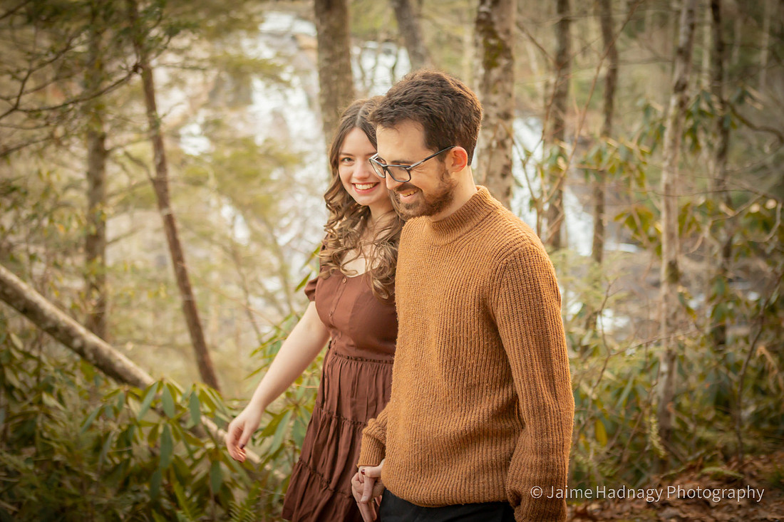 Nature Engagement Photos DUpont State Forest Brevard Asheville Photographer