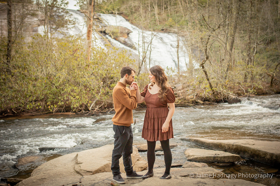 Nature Engagement Photos DUpont State Forest Brevard Asheville Photographer