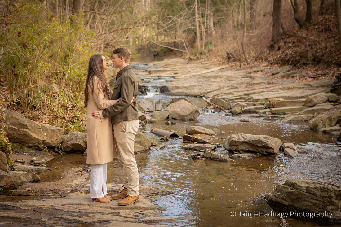 Engagement Session after Surprise Proposal in Asheville at Botanical Gardens
