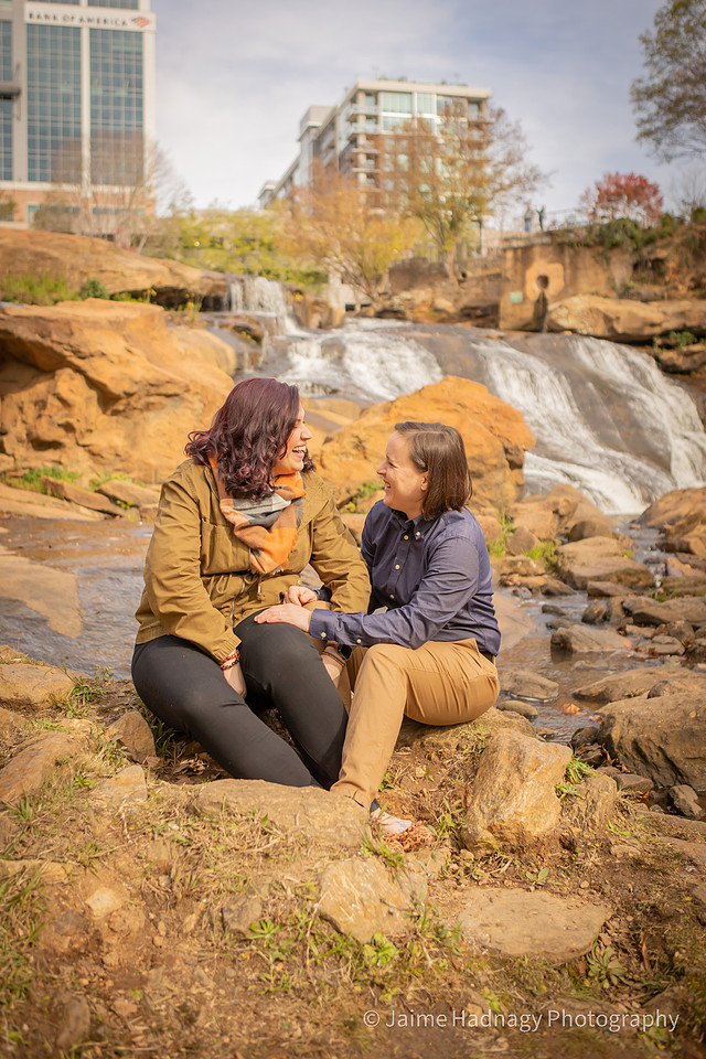 Engagement Session at Falls Park Greenville | Asheville Photographer