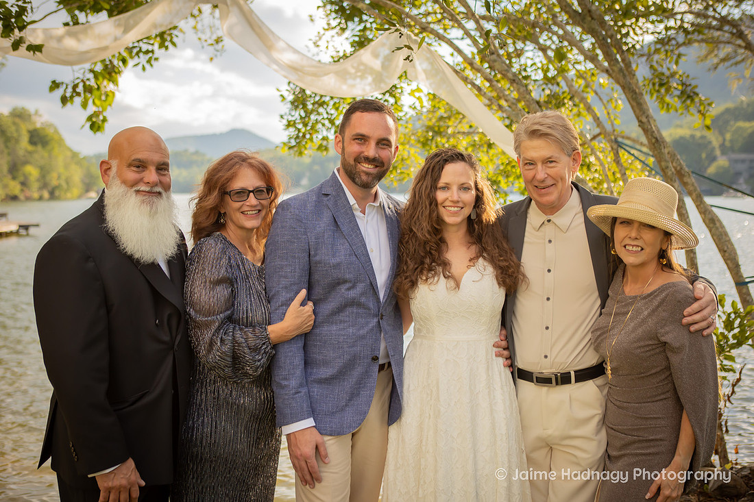 Wedding in Backyard at Lake Lure | Western NC Photographer