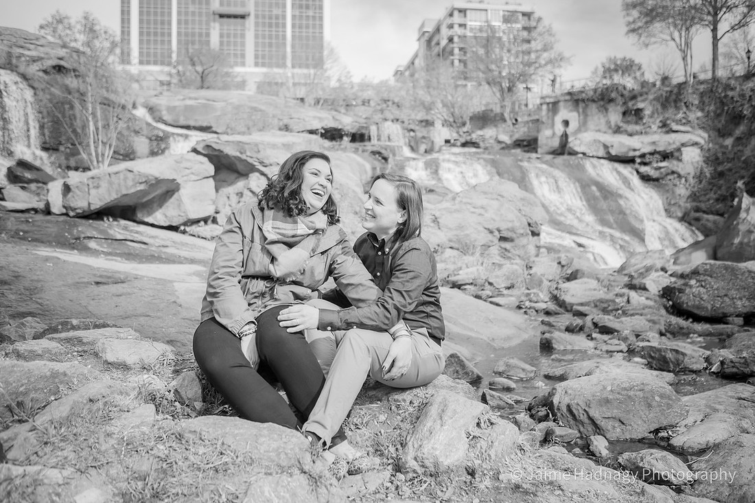 Engagement Session at Falls Park Greenville | Asheville Photographer