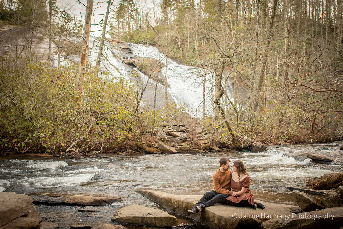 Nature Engagement Photos DUpont State Forest Brevard Asheville Photographer