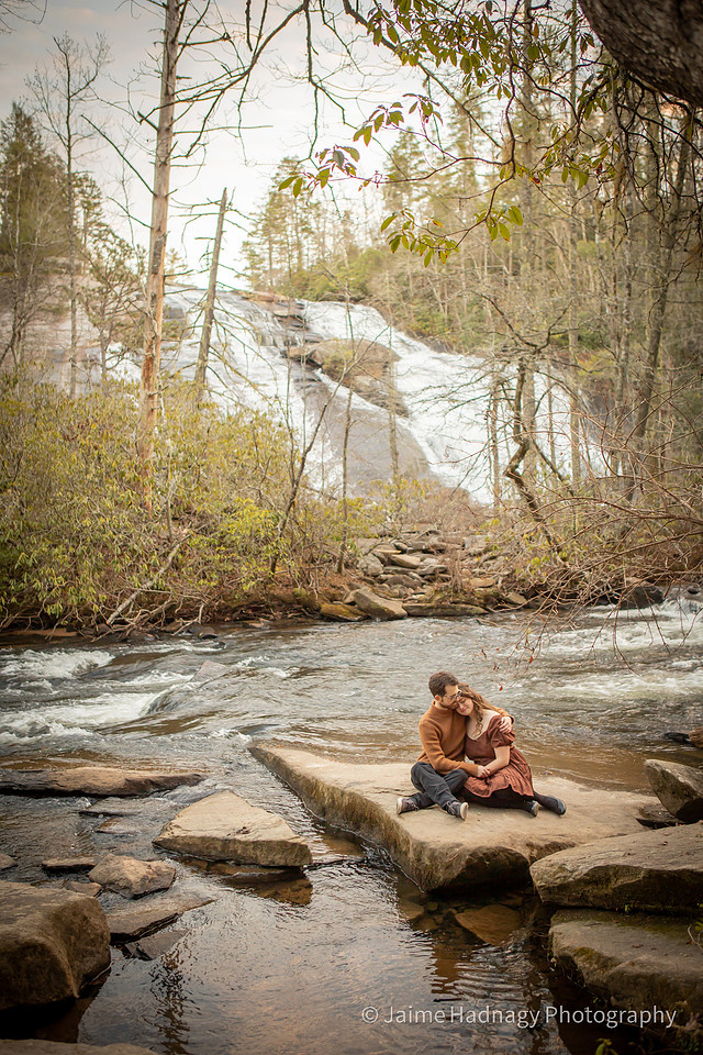 Nature Engagement Photos DUpont State Forest Brevard Asheville Photographer