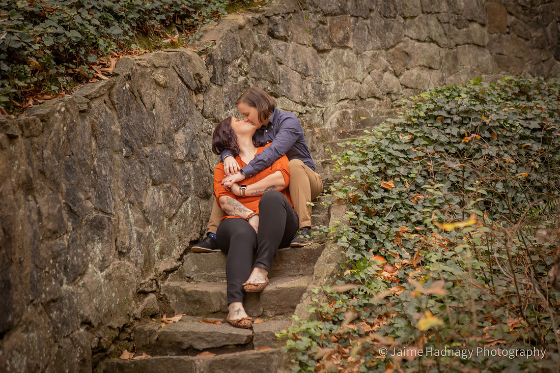 Falls Park Engagement Photos