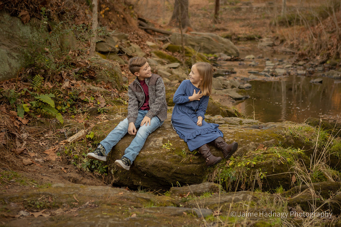 Family Portrait in Asheville by a River