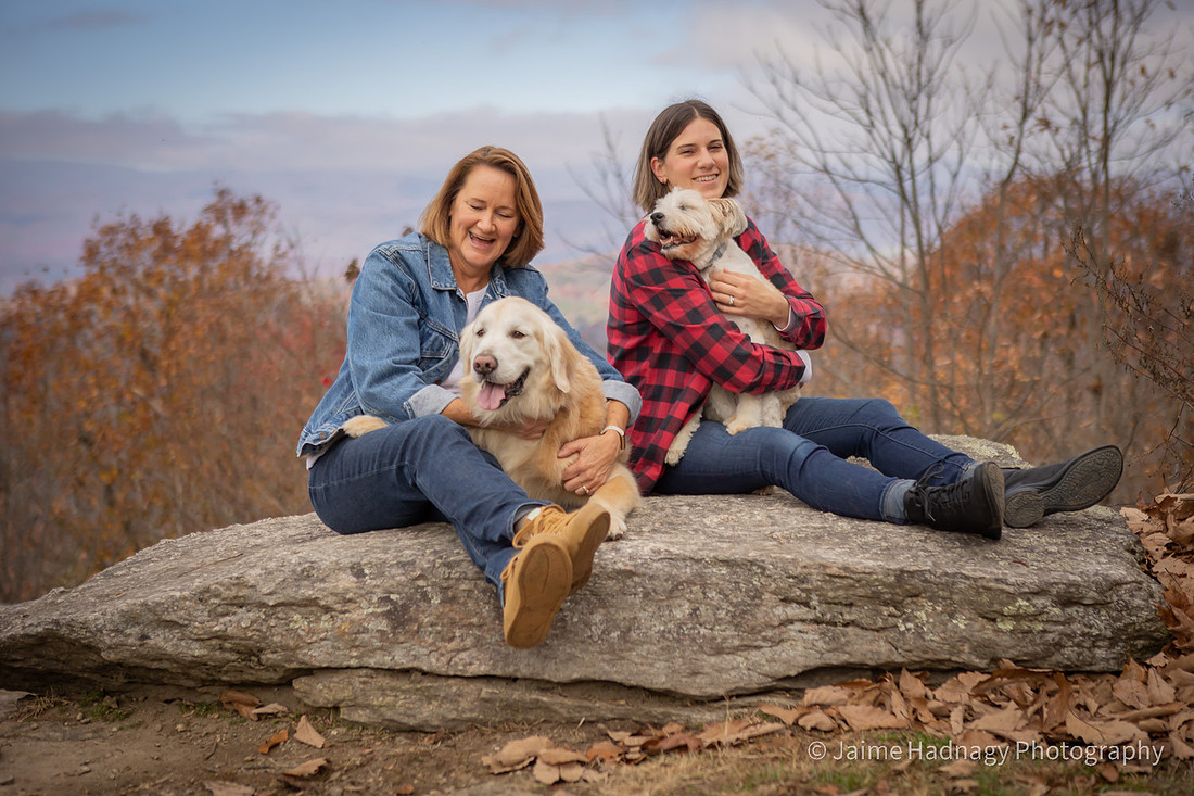 Senior Dog Family Photos Outdoors | End Of Life Shoot | Asheville Pet Photographer