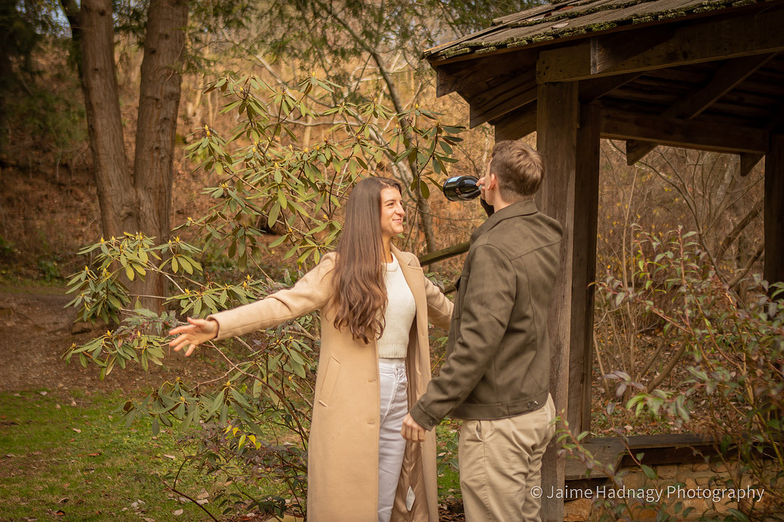 Asheville Botanical Gardens Engagement Photos