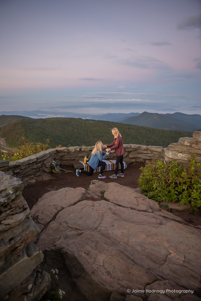 lgbtq double surprise proposal in the mountains | asheville photographer